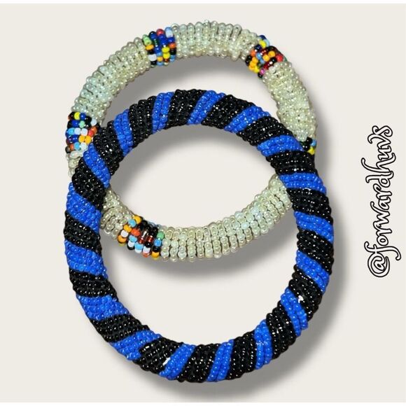 Sashka Seed Bead Bracelet Set of 2 - Fits a Med / Med-Lg Hand - Picture 3 of 8